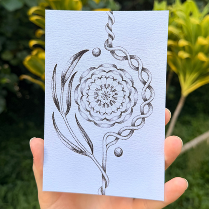 Marigold (Cempasúchil) Stippled B&W Print