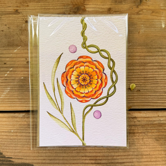 Marigold (Cempasúchil) Watercolor Print