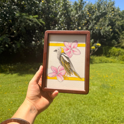 "Bobolink" Original Gouache Painting (Framed)